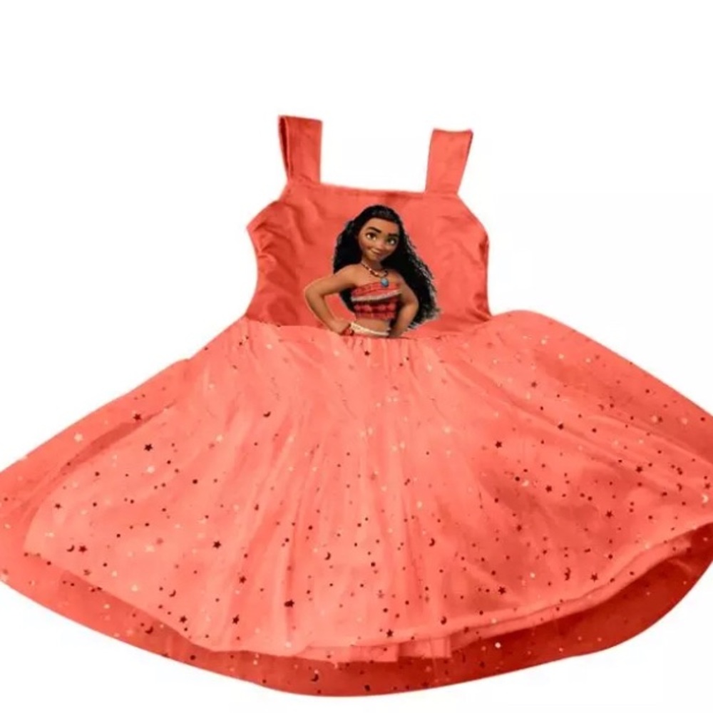 Princess Moana Cute Sparkly Dress